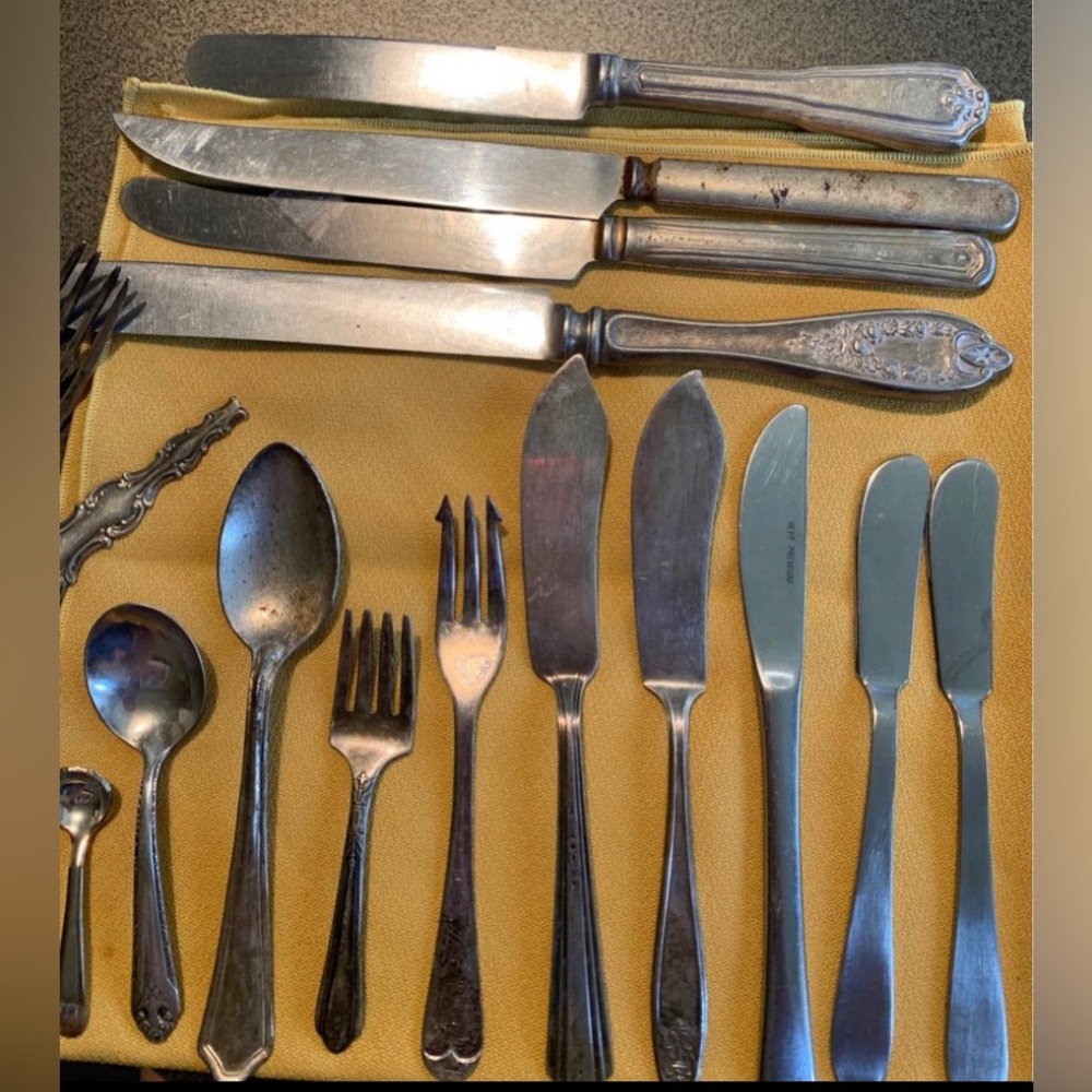 Vintage Silver Plated Silverware bundle LOT as pictured.
